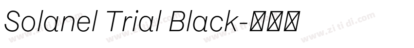 Solanel Trial Black字体转换